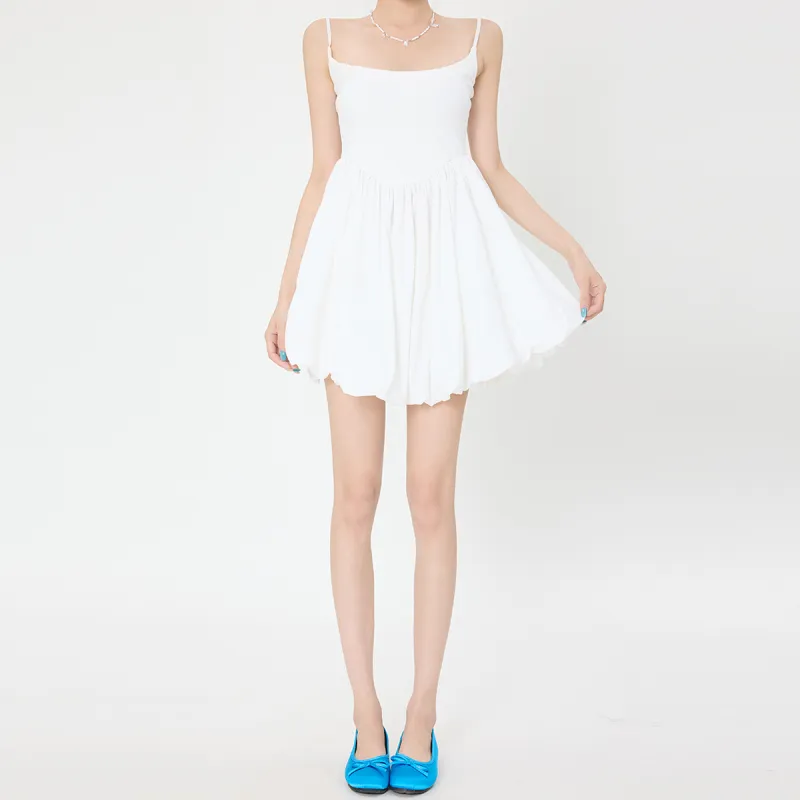 Wen Shan Slip Dresses Women's White-2