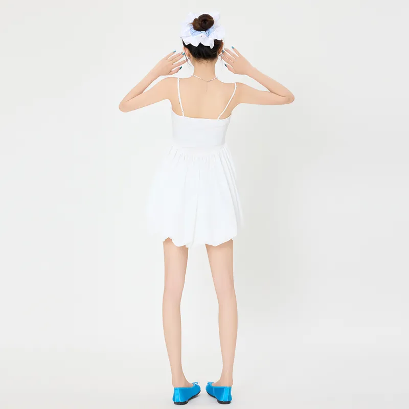 Wen Shan Slip Dresses Women's White-3