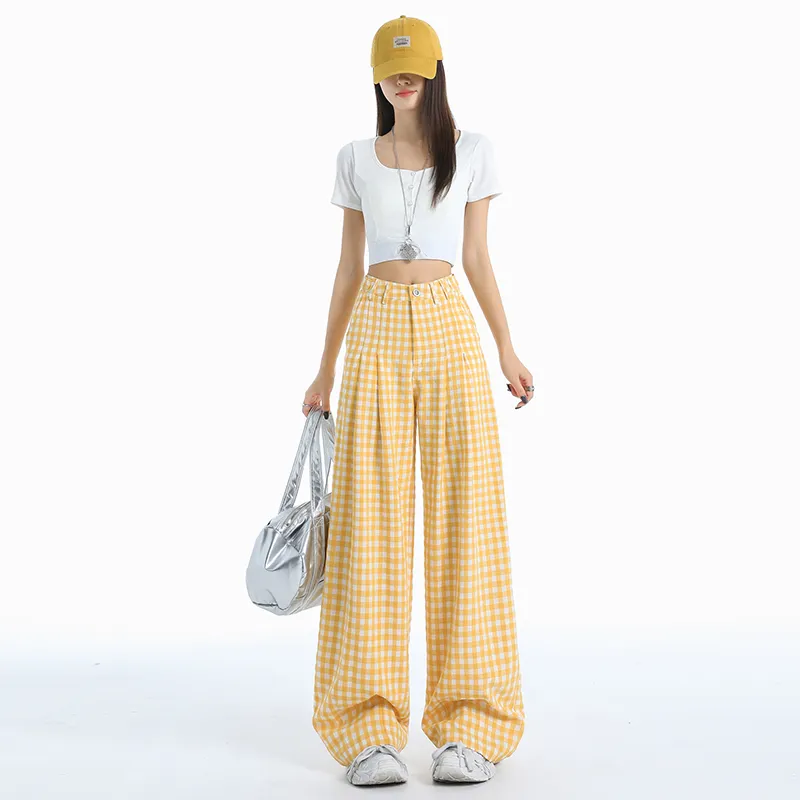 Wen Shan Casual Pants Women's Yellow-2