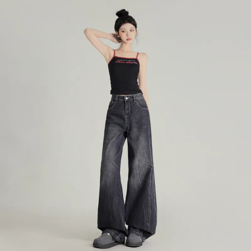 Wen Shan Jeans Women's Black Gray-9