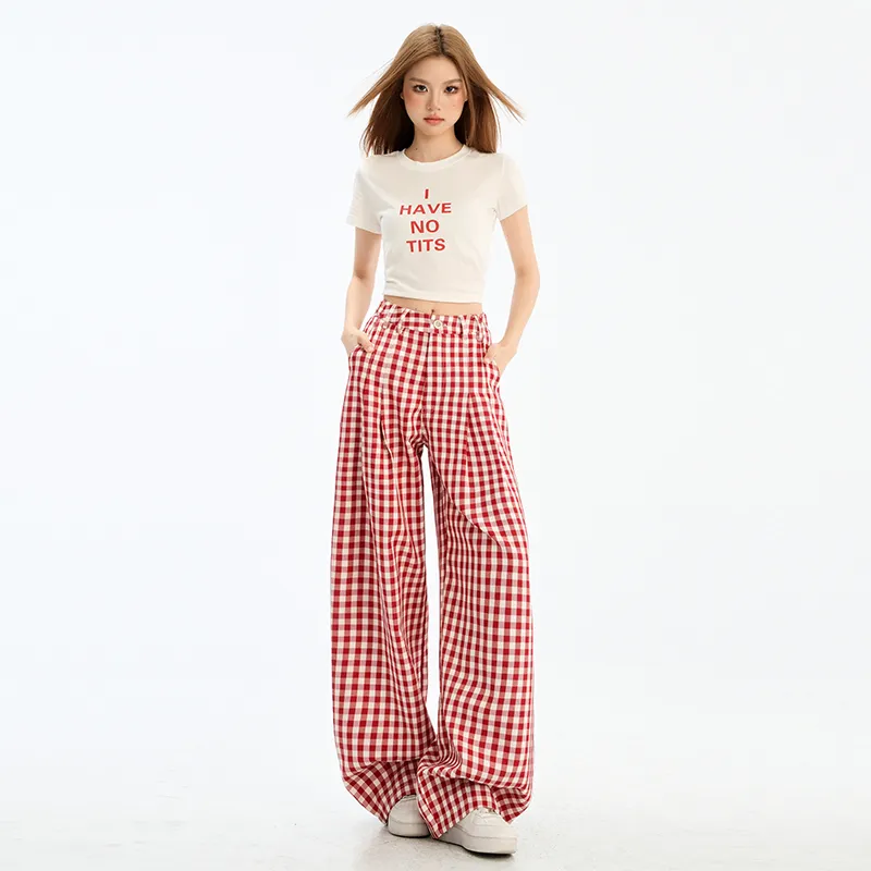 Wen Shan Casual Pants Women's Red-11