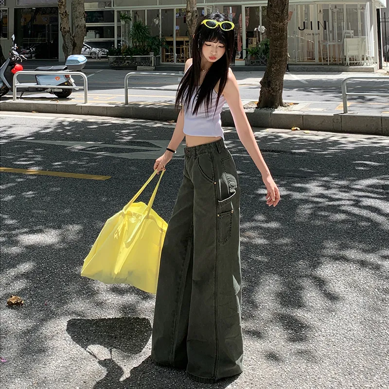 Wen Shan Casual Pants Women's Gray Green-4