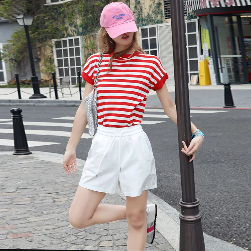 Wen Shan Casual Shorts Women's White-4