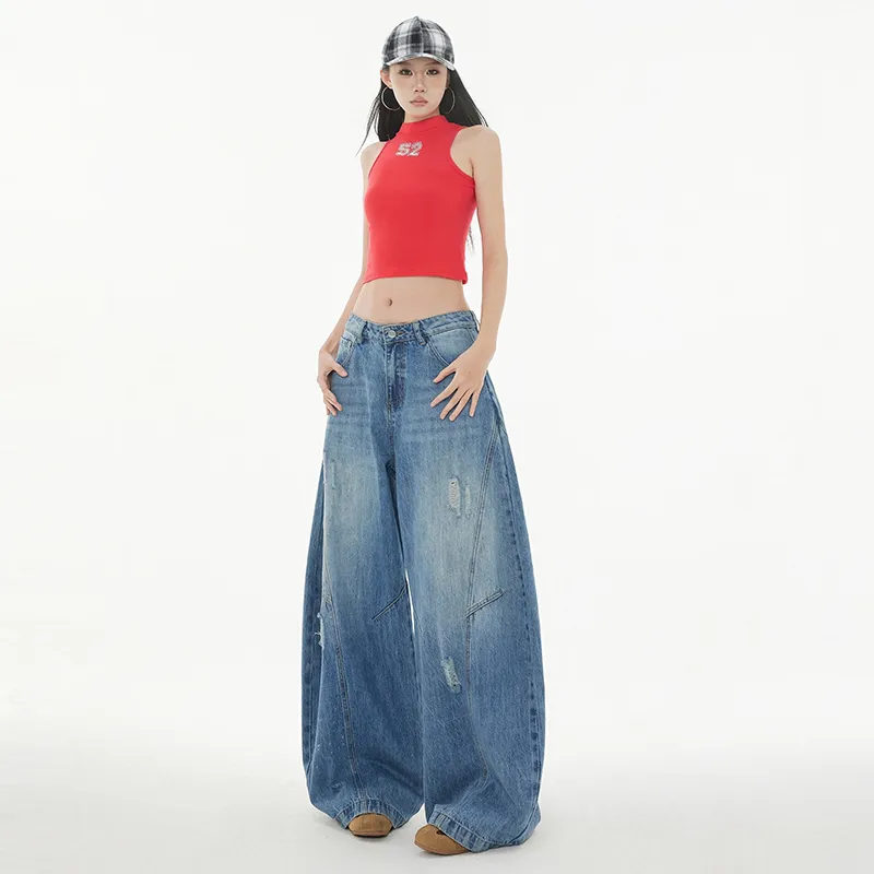 Wen Shan Jeans Women's Vintage Blue-2