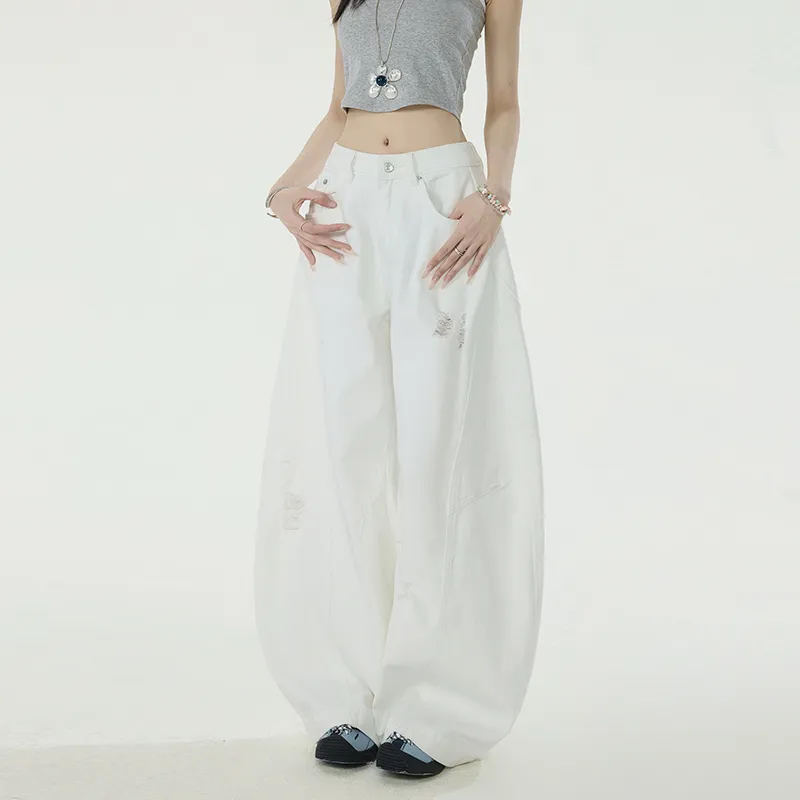 Wen Shan Jeans Women's White-2