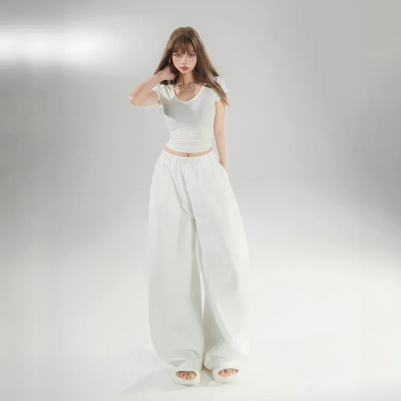 Wen Shan Casual Pants Women's White-10