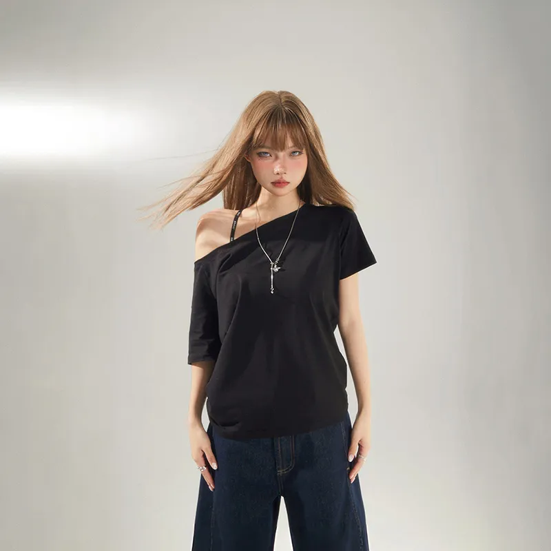 Wen Shan T Shirts Women's Black-1