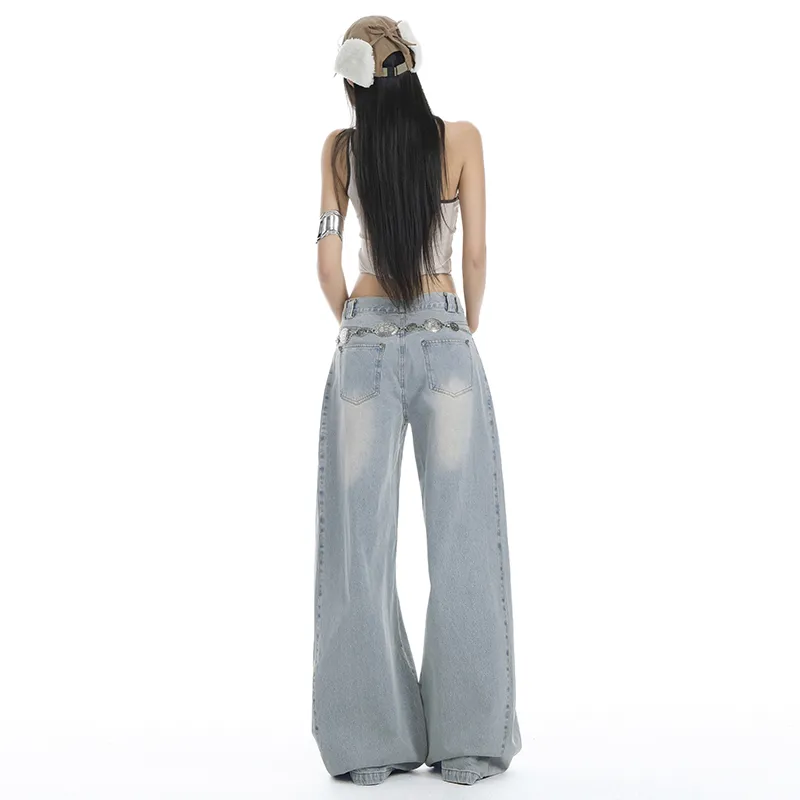 Wen Shan Jeans Women's Light Blue-9