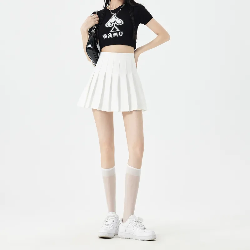 Wen Shan Casual Short Skirts Women's White-3