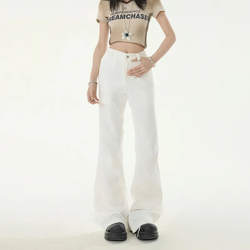 Wen Shan Jeans Women's White Pants-3