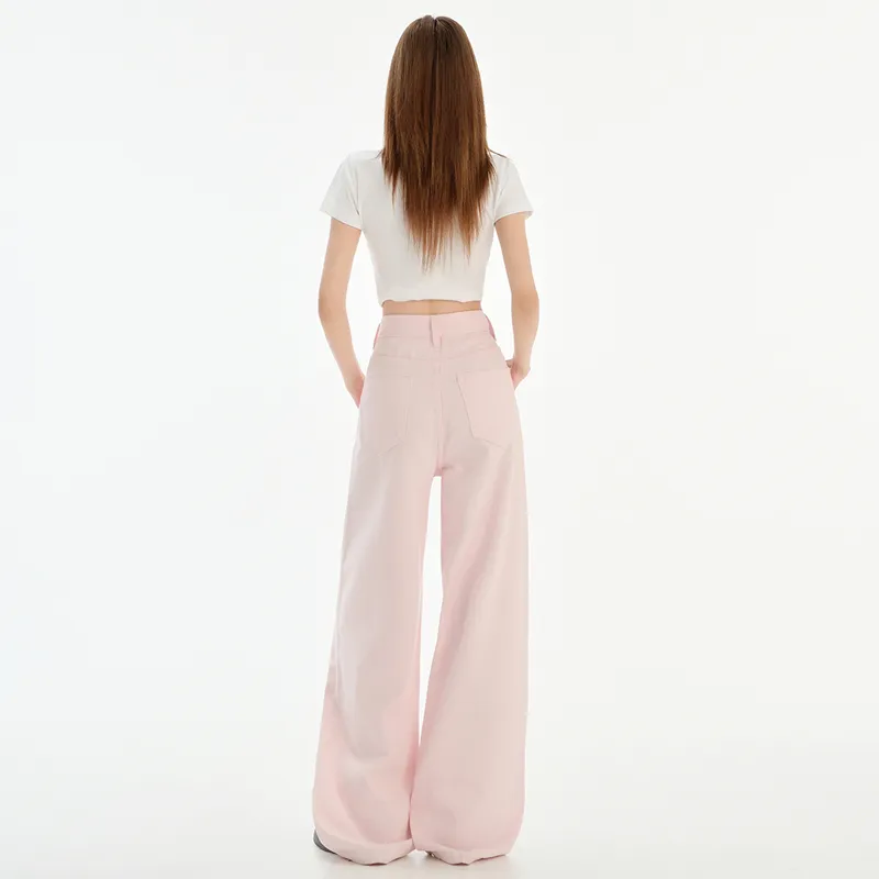 Wen Shan Jeans Women's Cherry Blossom Pink-5