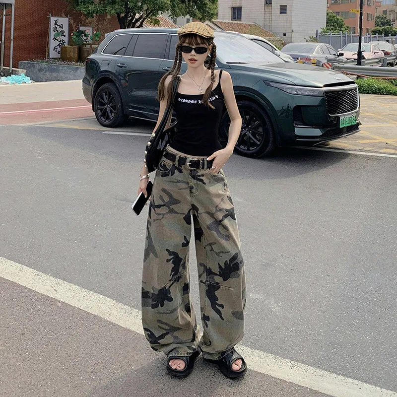 Wen Shan Jeans Women's Camouflage-8