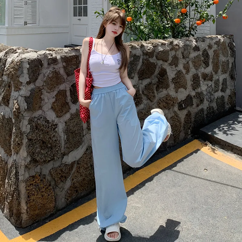 Wen Shan Casual Pants Women's Sky Blue-10