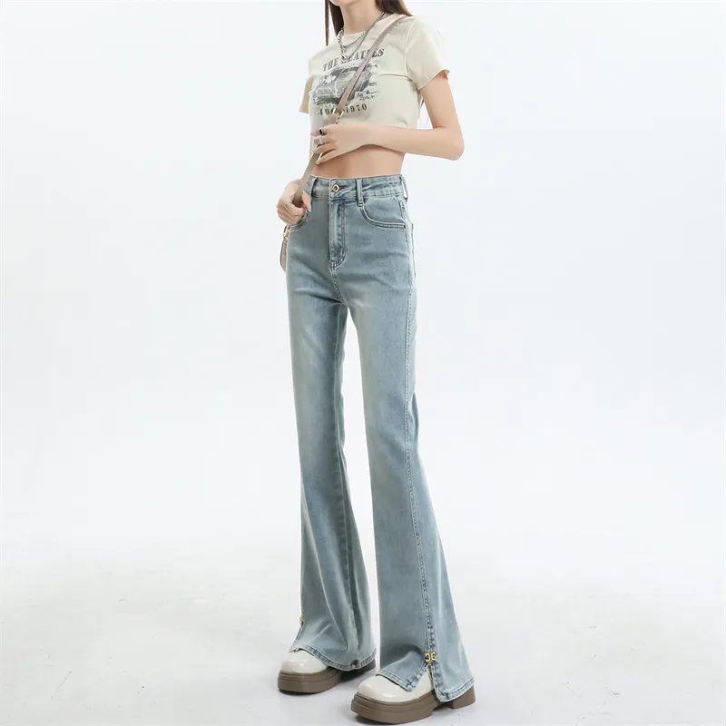 Wen Shan Jeans Women's Light Blue-9