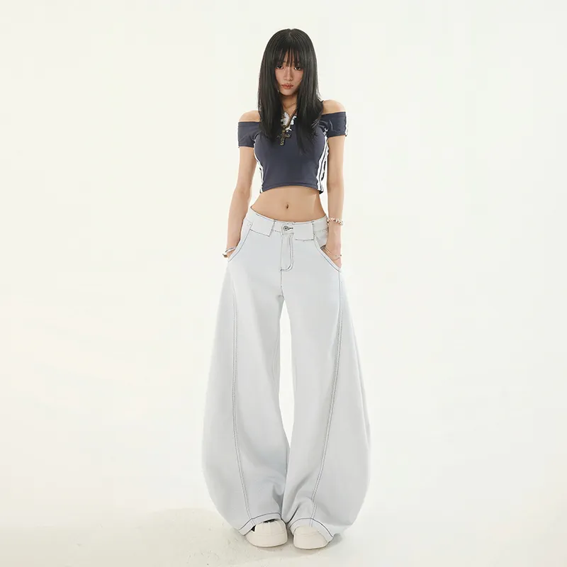 Wen Shan Jeans Women's White Pants-5