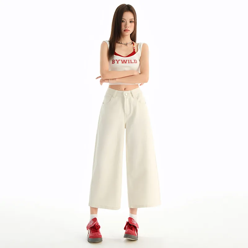 Wen Shan Jeans Women's Apricot-5
