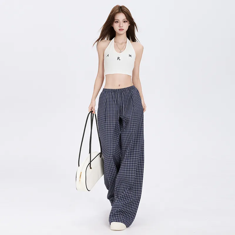 Wen Shan Casual Pants Women's Navy Blue-4