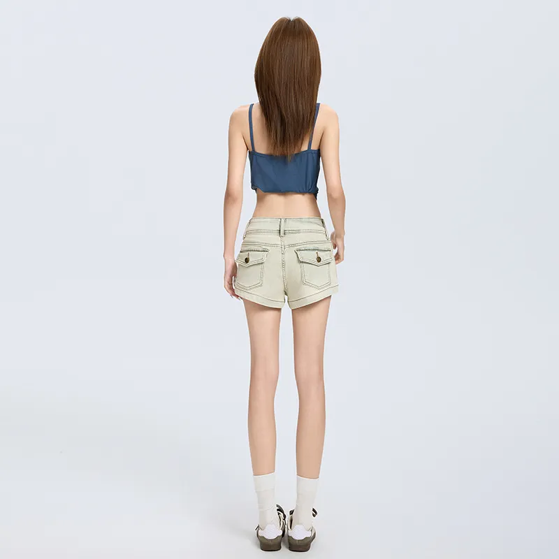 Wen Shan Denim Shorts Women's Light-5