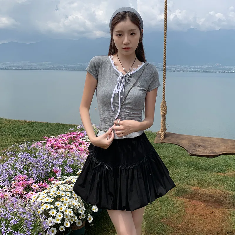 Wen Shan Casual Short Skirts Women's-5