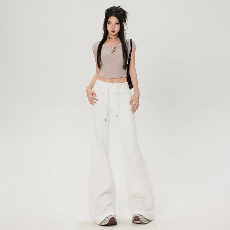 Wen Shan Casual Pants Women's White-6