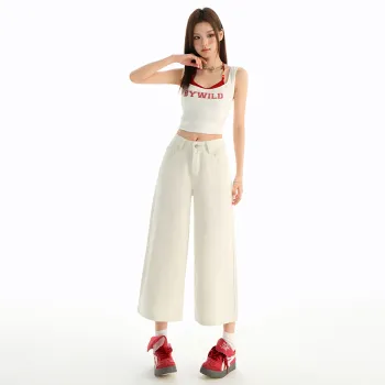 Wen Shan Jeans Women's Apricot
