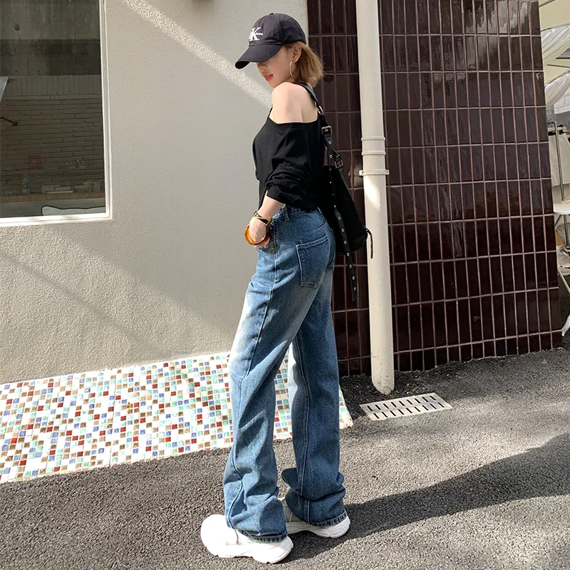 Wen Shan Jeans Women's Dark Blue-5