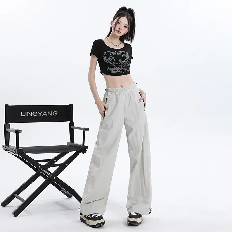 Wen Shan Casual Pants Women's Greige-10