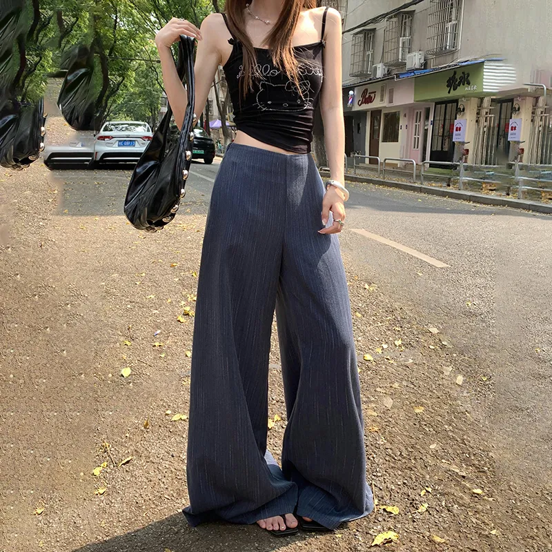 Wen Shan Casual Pants Women's Gray-4