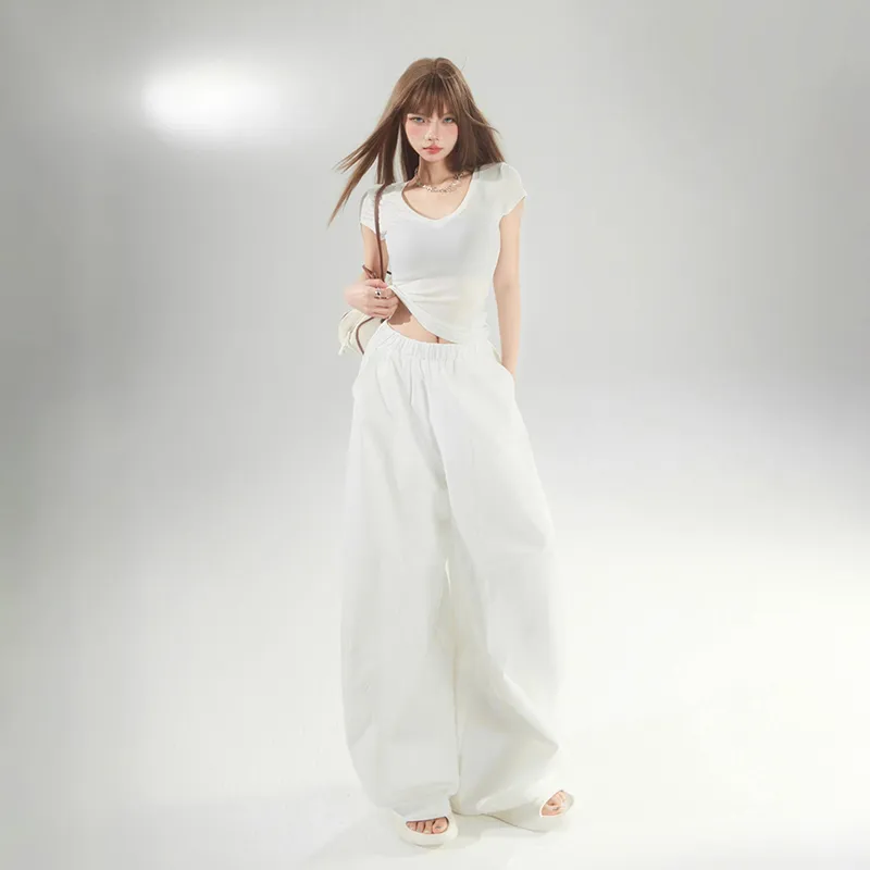 Wen Shan Casual Pants Women's White-9