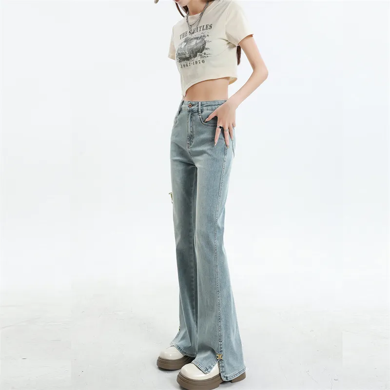 Wen Shan Jeans Women's Light Blue-4