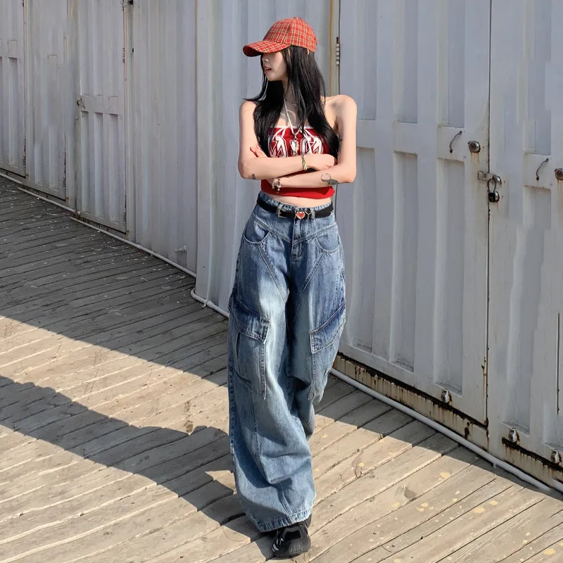 Wen Shan Jeans Women's Vintage Blue-4