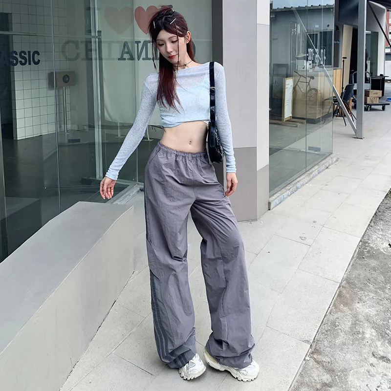 Wen Shan Casual Pants Women's Gray-5