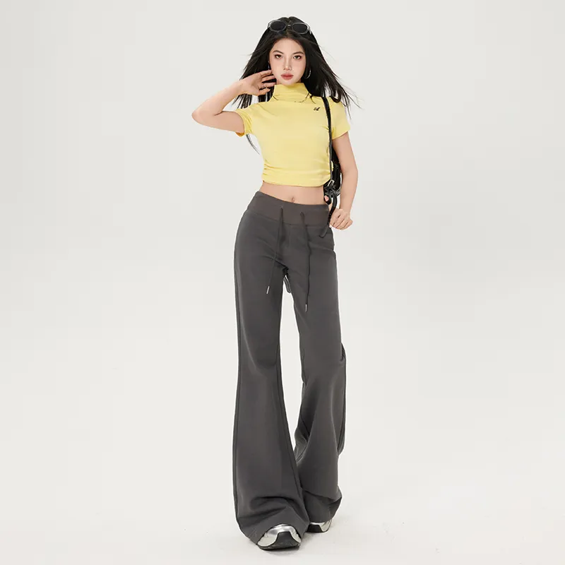 Wen Shan Casual Pants Women's Dark Gray-2