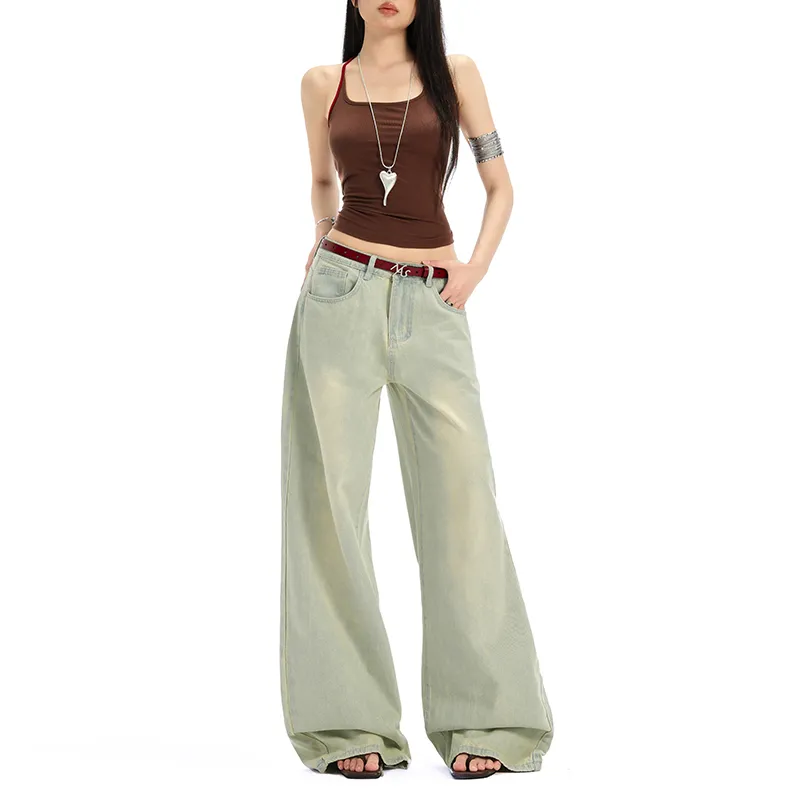 Wen Shan Jeans Women's Washed Color-4