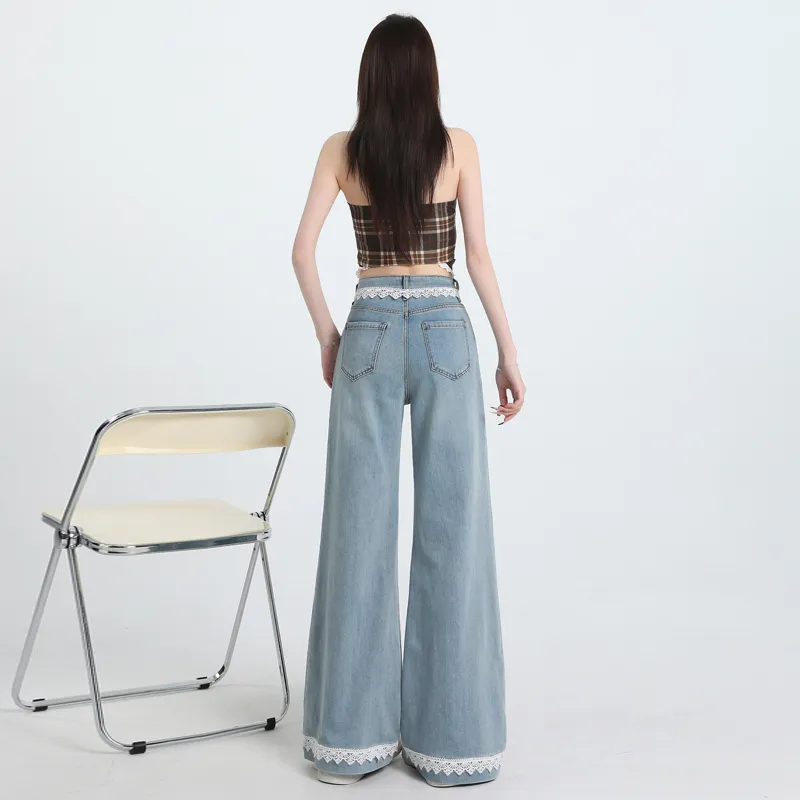 Wen Shan Jeans Women's Light Blue-5