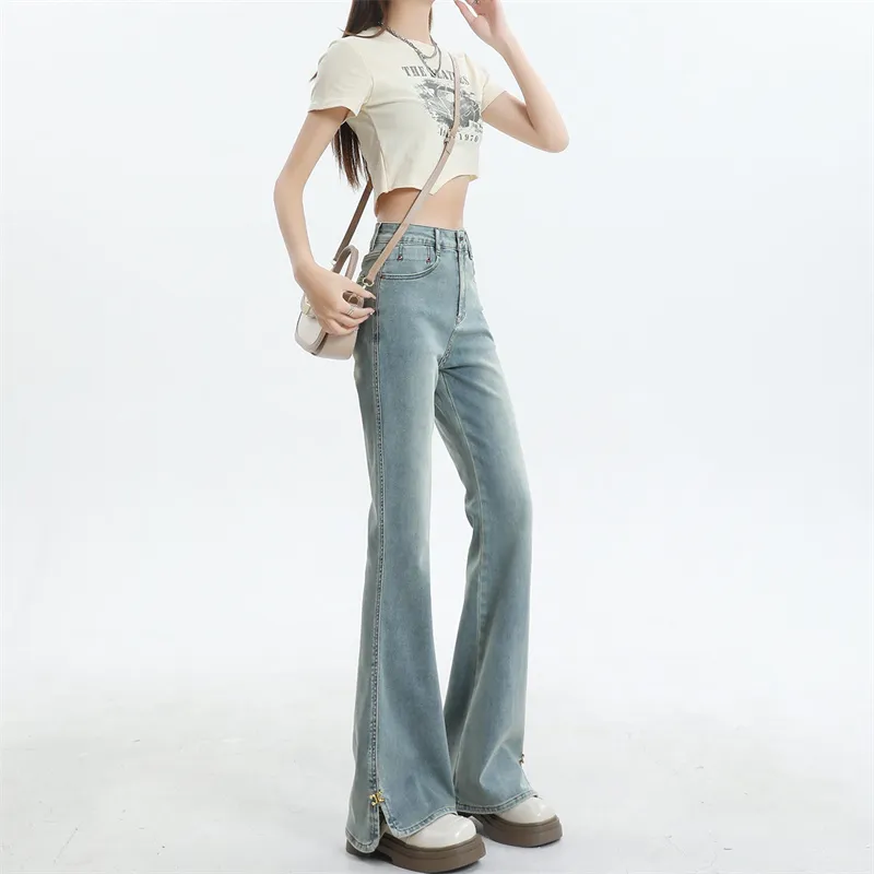 Wen Shan Jeans Women's Light Blue-11