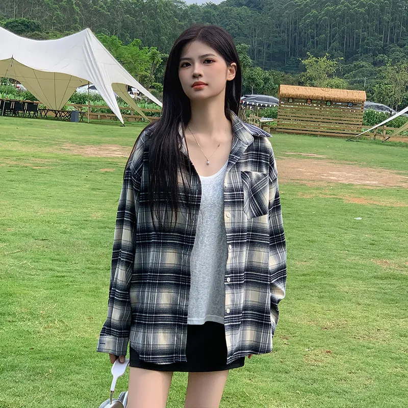 Wen Shan Shirts Women's Vintage Plaid-2