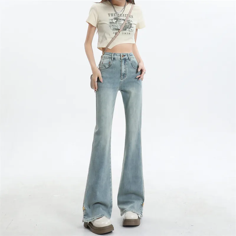 Wen Shan Jeans Women's Light Blue-2