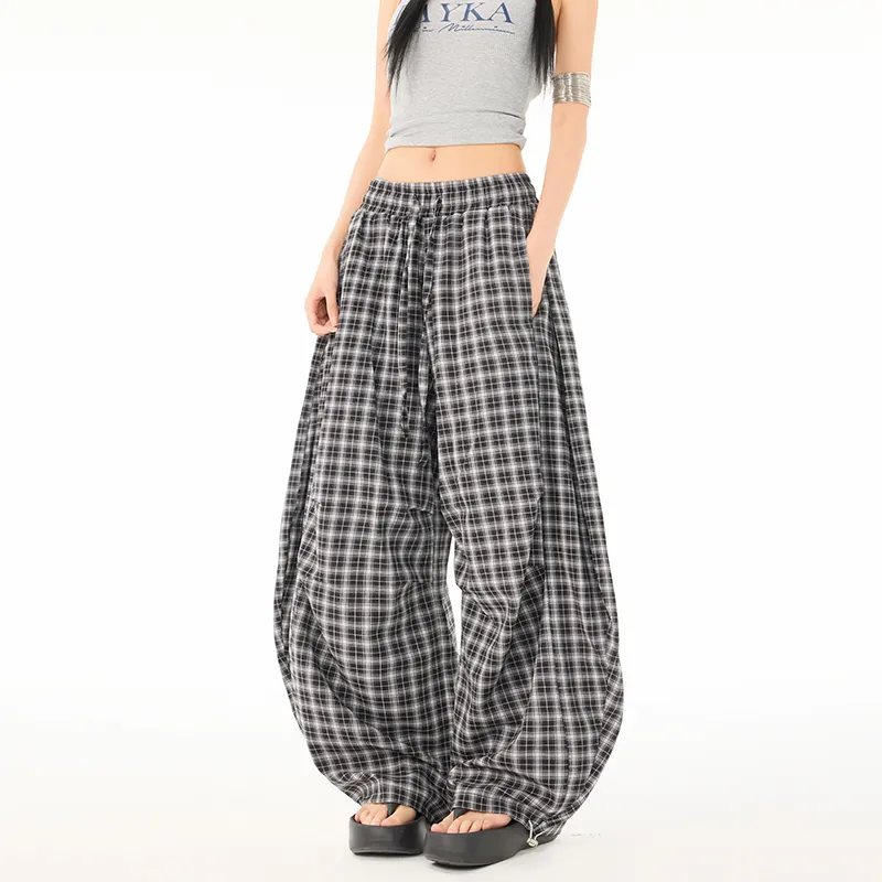 Wen Shan Casual Pants Women's Black Stripes-3