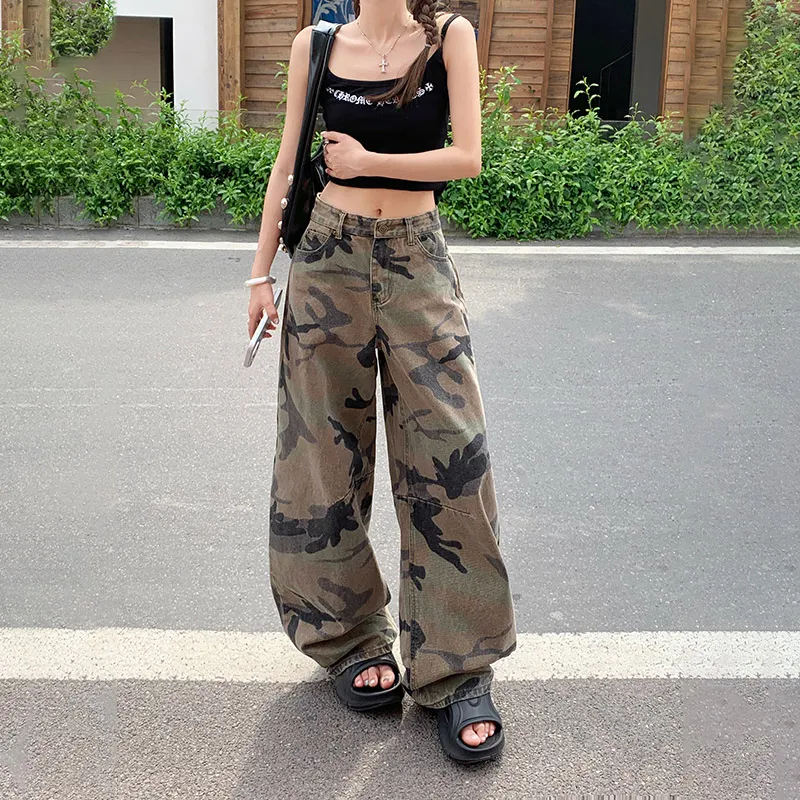 Wen Shan Jeans Women's Camouflage-10