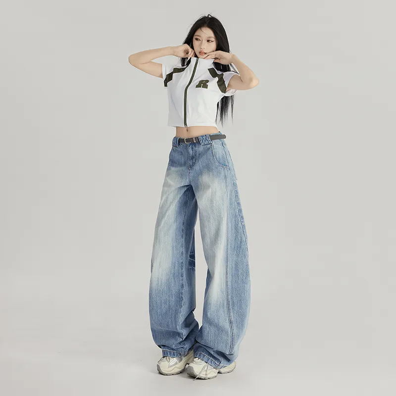 Wen Shan Jeans Women's Vintage Blue-8