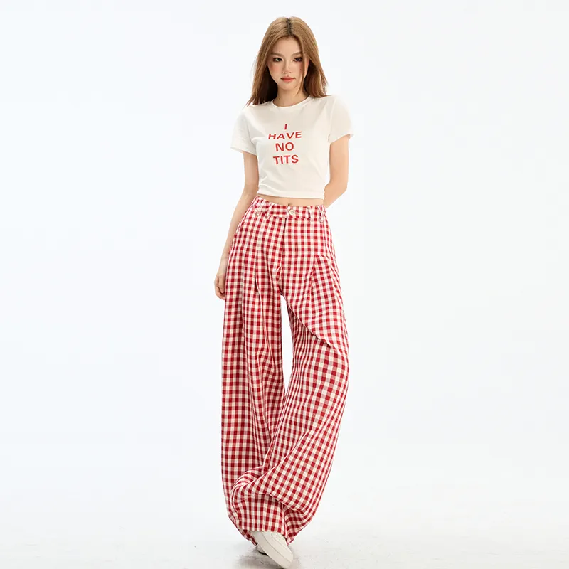 Wen Shan Casual Pants Women's Red-5
