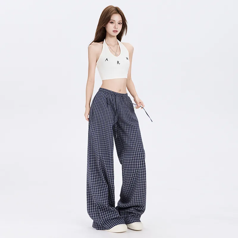 Wen Shan Casual Pants Women's Navy Blue-12