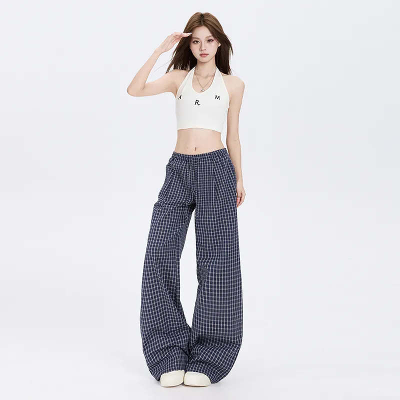 Wen Shan Casual Pants Women's Navy Blue-10