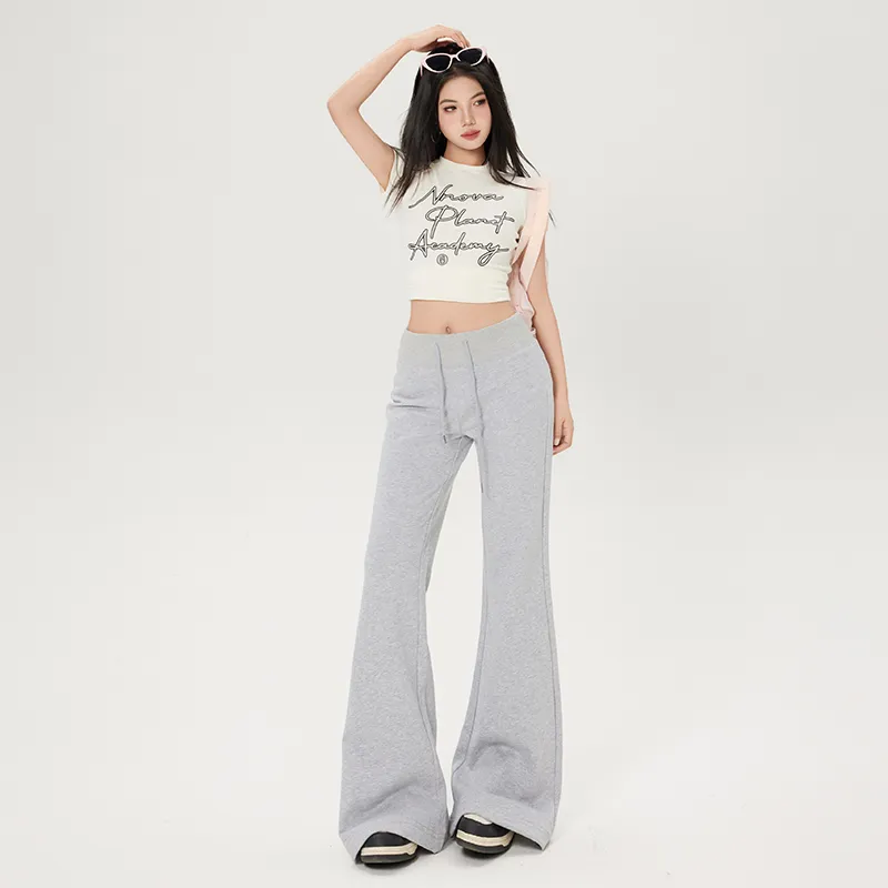 Wen Shan Casual Pants Women's Light Gray-2