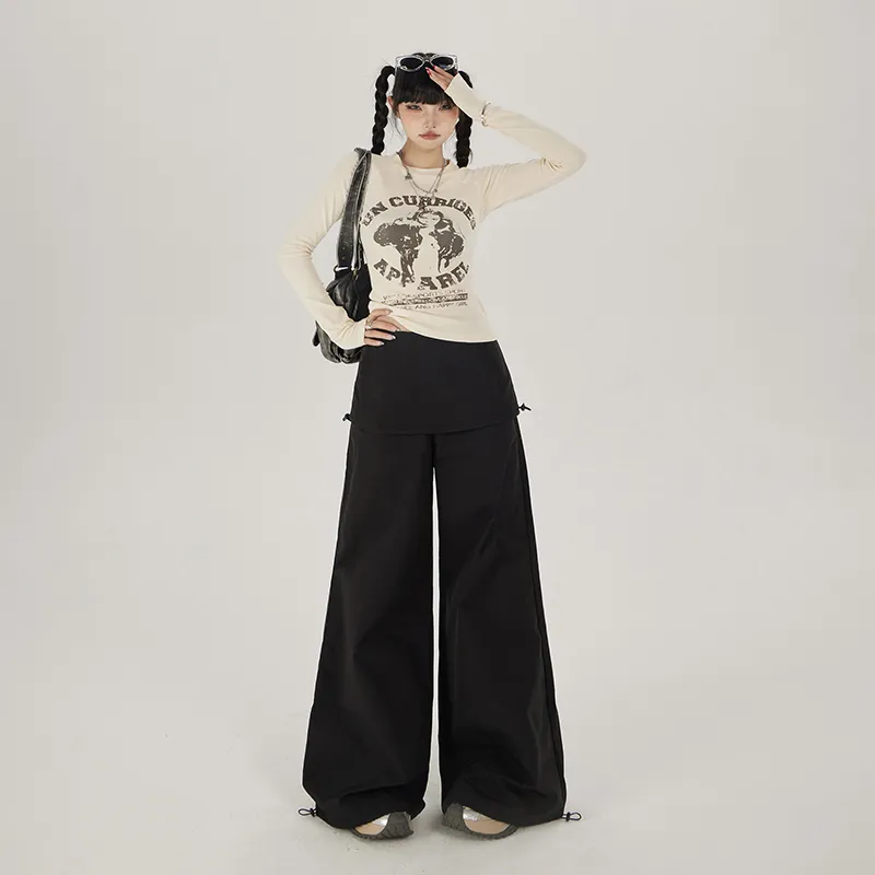 Wen Shan Casual Pants Women's Black-2