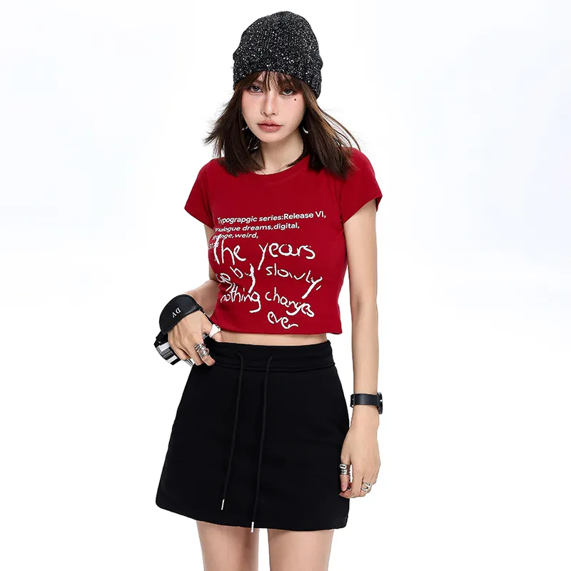 Wen Shan Casual Short Skirts Women's Black-3