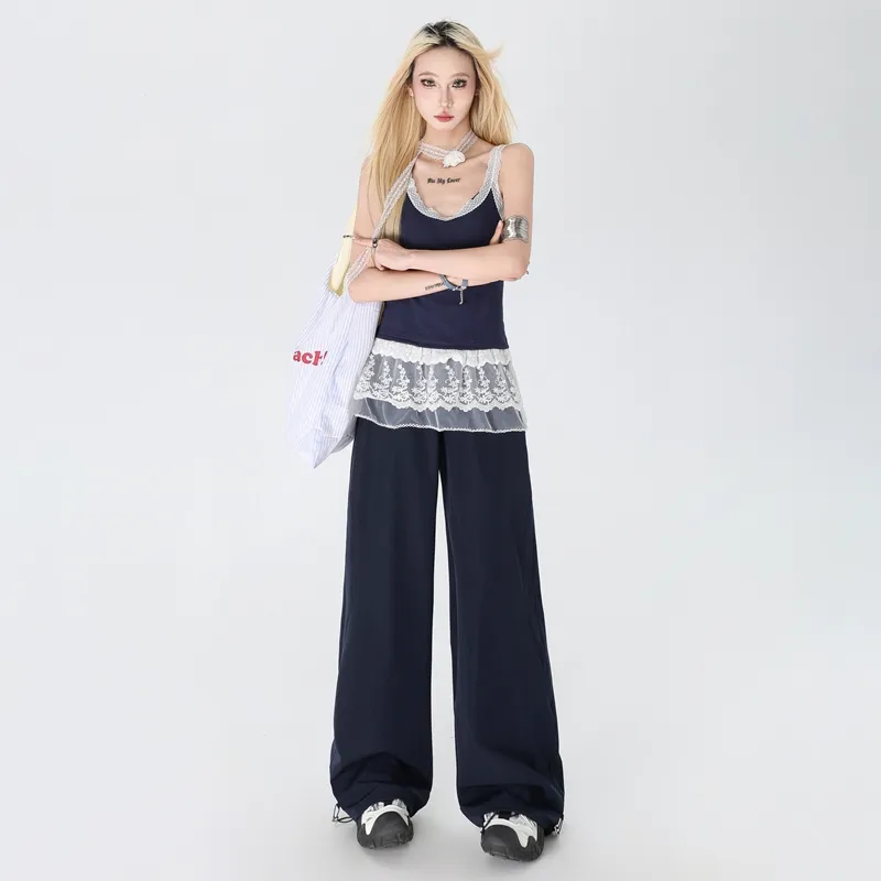 Wen Shan Casual Pants Women's Royal Blue-3