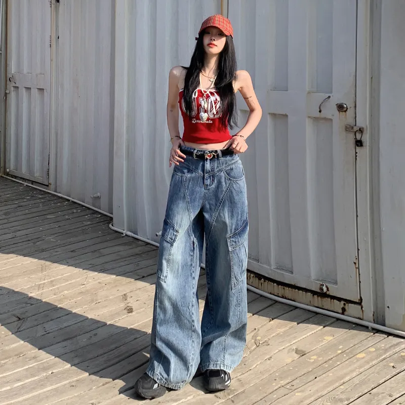Wen Shan Jeans Women's Vintage Blue-9