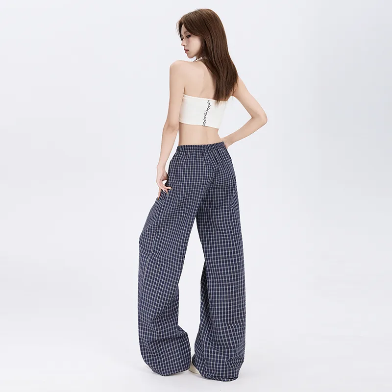 Wen Shan Casual Pants Women's Navy Blue-13